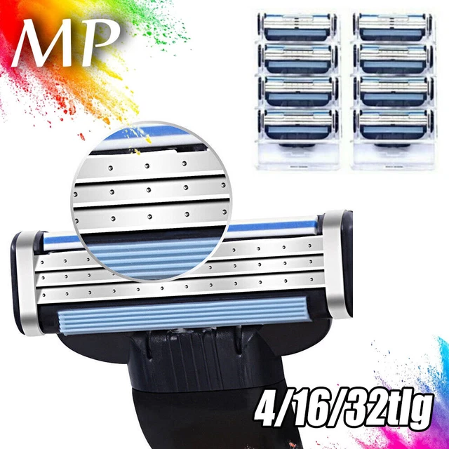 4/16/32 pezzi lame da barba per Gillette Mach 3 lame in acciaio inox senza IMBALLO ORIGINALE
