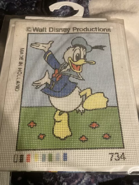 Pako Handwerken Cross-stitch Kit  Walt Disney Vintage New In Package Donald Duck