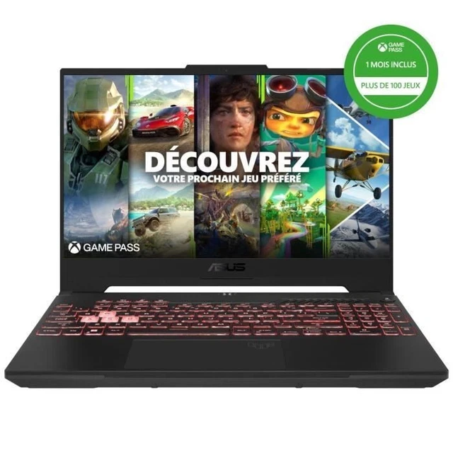 ASUS TUF F15-TUF507VU-LP167W PC Portable Gamer 15" FHD 144Hz (Intel Core I7-13620H, GeForce RTX 4050 TGP140W, 16G RAM, 512Go PCIe SSD) Windows 11 Home Clavier Rétroéclairé AZERTY Français RGB 1 Zonee