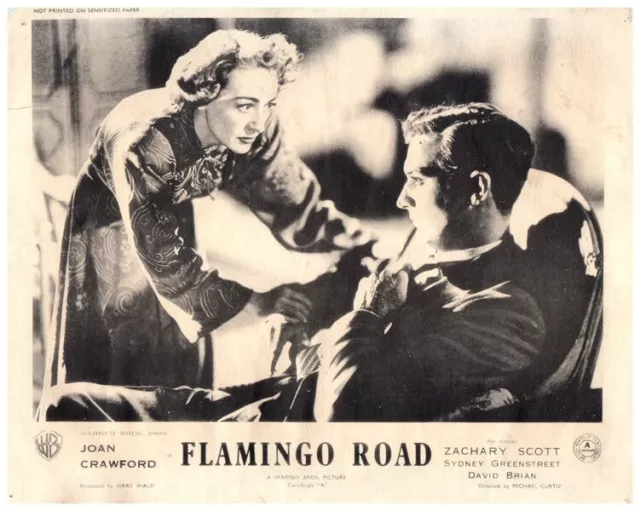 Flamingo Road Original Lobby Card  Zachary Scott Joan Crawford 1949 Film Noir