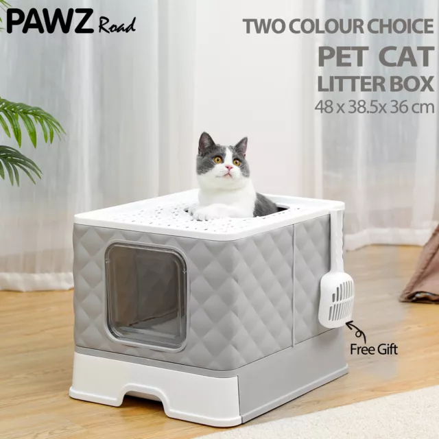 PAWZ Road Cat Litter Box Toilet Tray Set Enclosed Hooded Cabinet Kitten Toilet