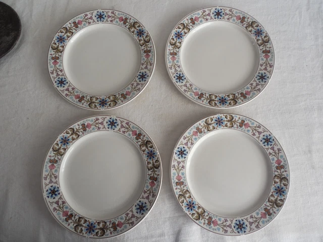 4 ASSIETTES A DESSERT VILLEROY ET BOCH décor CHATEAU EUR 14,99