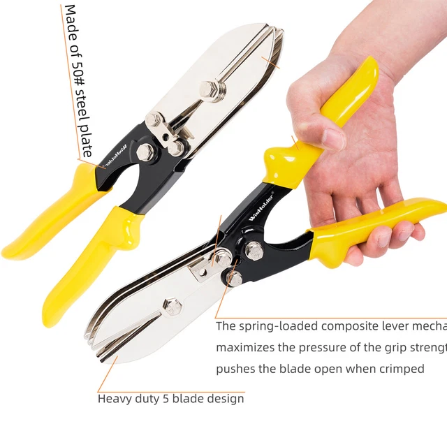 WinHolder 5-Blade Sheet Metal Crimper- Hand Crimper HVAC Tool for 24-28 Gauge