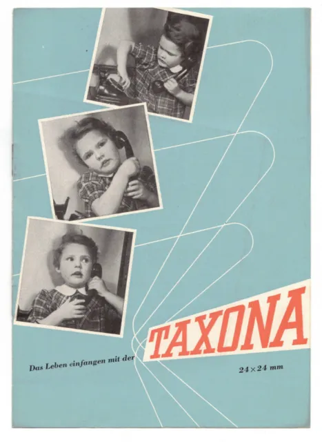 Brochure VEB Zeiss Ikon Dresden Taxona 1956 Camera