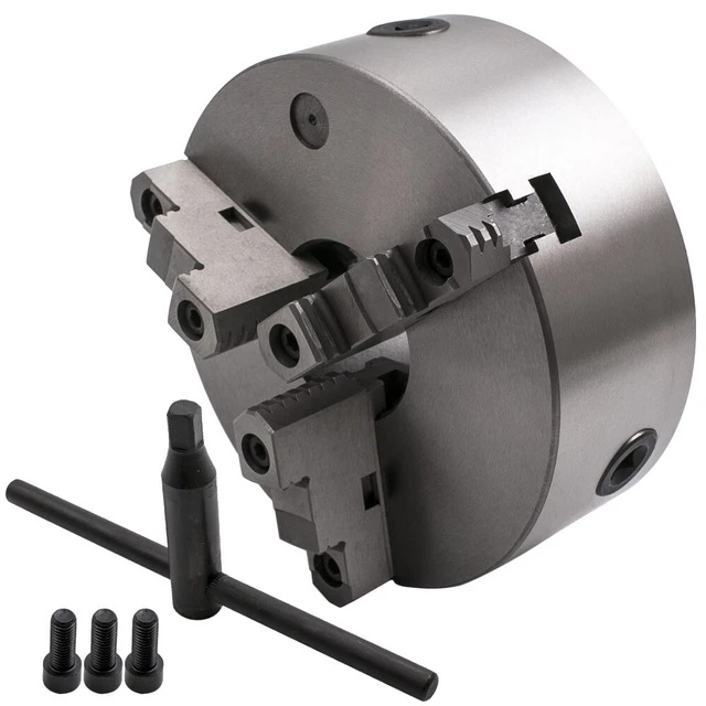 Hardened Steel 8 Inch 3 Jaw Self-Centering Lathe Chuck fit for Milling K11-200A