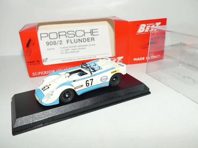 1:43 Best Porsche 908 Flunder Le Mans 1975 Poirot-Ortega Be9319 Diecast