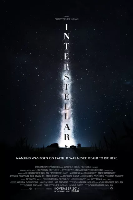 Interstellar Film 2014 Poster Locandina 45X32Cm Christopher Nolan Cinema Movie