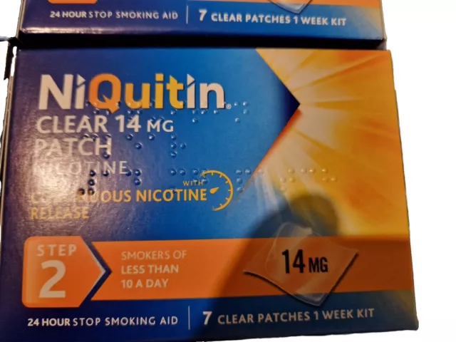 LOTE DE 8 X NiQuitin Paso 1 y 2 Transparente 21 mg y 14 mg - 8 x 7 = 56 Parches - 3