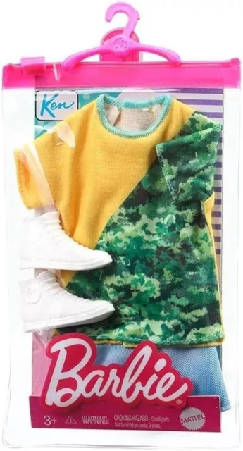 NEW in PACKAGE! MATTEL 2020 KEN CLOTHING SET w/ TOP, SHORTS & SNEAKERS #GRC78