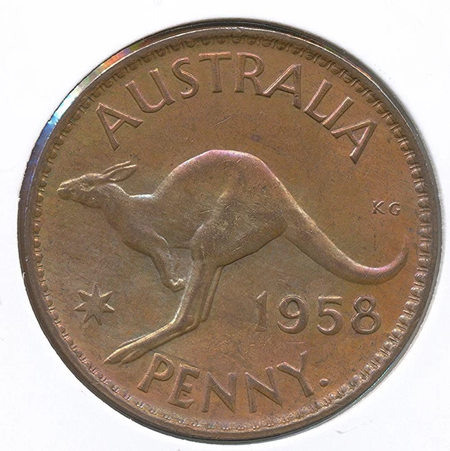 Australia 1958(p) One Penny 1d Elizabeth II - Uncirculated