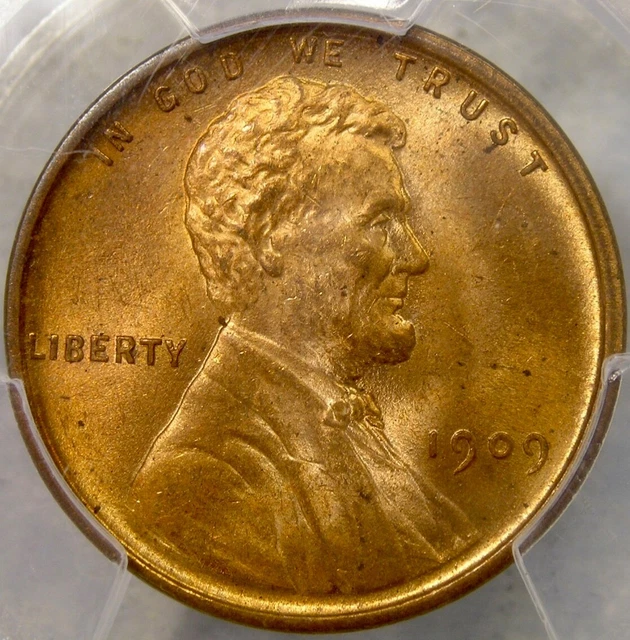 1909 Vdb Lincoln Wheat Cent/Penny Appealing Beautiful Certified *Pcgs Ms 64 Rd*