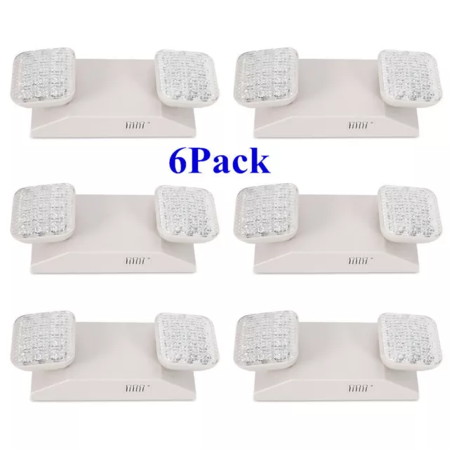 6x LED Safety Emergency Exit Light Station With Battery Backup Hotel Office IP30