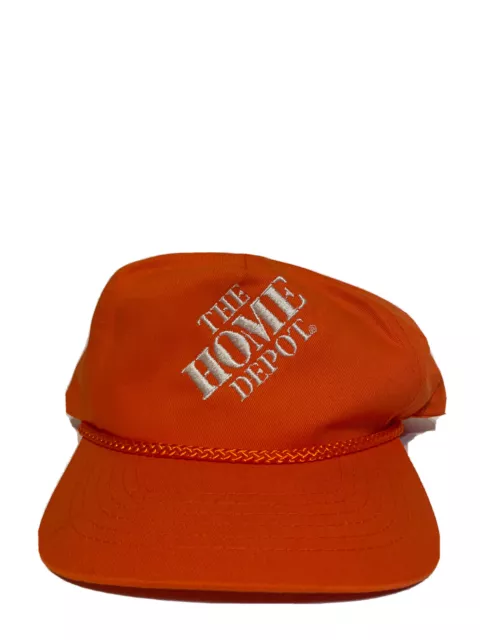 Vintage 80’s THE HOME DEPOT Orange Snapback Trucker Hat Embroidered