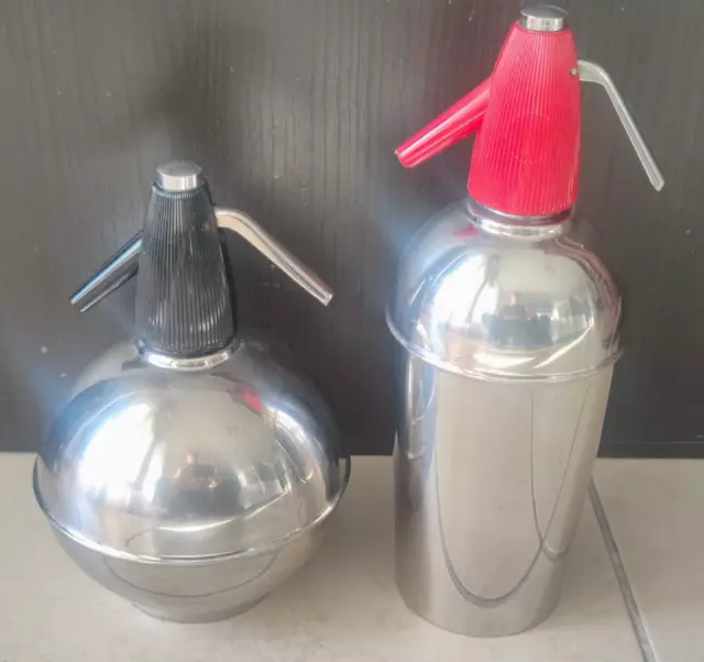 Lot de 2 bouteilles   Siphons d'eau de seltz