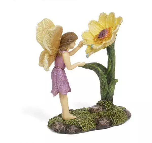 Miniature Dollhouse Fairy Garden Fairy Catching Morning Dew - Buy 3 Save $5