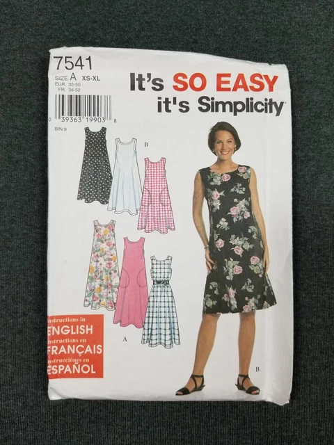 Simplicity Pattern #7541 ~  Dress / Jumper ~ Misses PT-XL / 6-24 ~ FF/UC