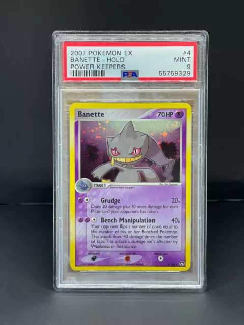 Pokemon Ex Power Keepers Banette Holo PSA 9 MINT #4 - Graded Card English 2007