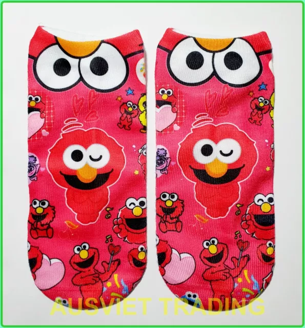 new Sesame Street Elmo Socks foot Sox set 2 pairs boys girls kids cartoon