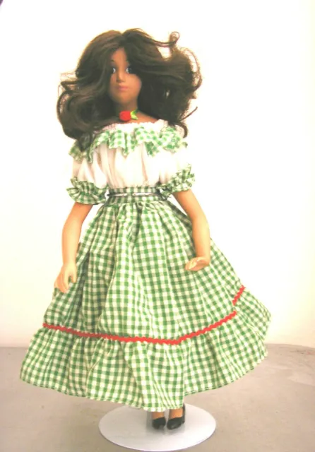 1990s vintage porcelain mexican latina latin hispanic country lady woman doll