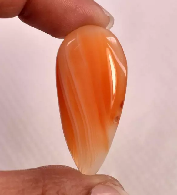 24.60 Ct Natural Orange Color Brazilin Carnelian Agate Certified Loose Gemstone