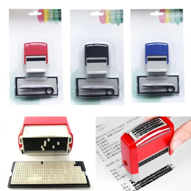 DIY Rubber Stamp Kit Self Inking Business Address Garage Name Personalised UK