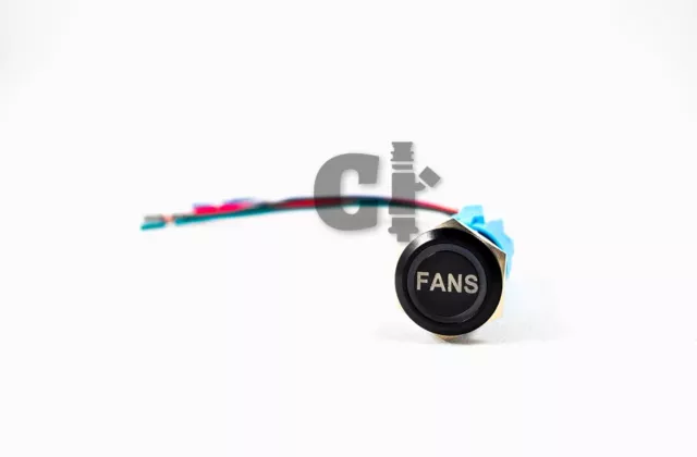 Nero LED 19MM Billetta Ventole Aggancio Bottoni Interruttore Elettrico Honda
