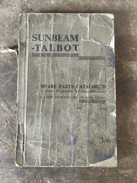Sunbeam Talbot 3 & 4 Litre Spares Catalogue 1939. Sunbeam Talbot 3 & 4 Litre Spares Catalogue 1939.