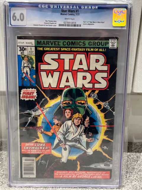 STAR WARS #1 CGC 6.0 White pages - Marvel 1977 - 1st Edition