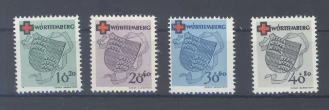 Franz. Zone Württemberg Mi.Nr. 40-43 A Rotes Kreuz 1949 ** (2881)