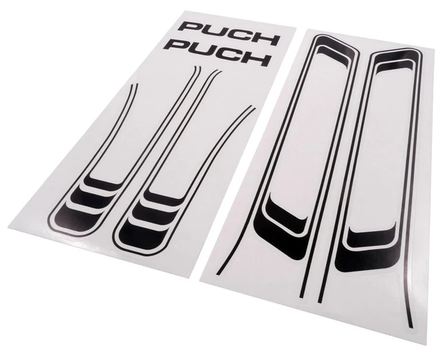Autocollant autocollant fixé approprié pour Puch Maxi noir