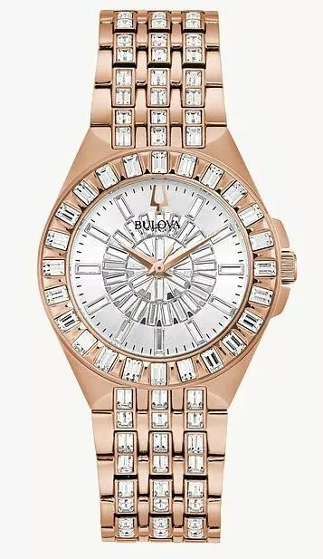 Bulova Phantom Women's Quartz Crystal Accent Rose-Gold Tone Watch 32MM 98L268