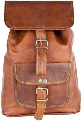 Vintage Men's Leather Lovely Handmade Vintage Style Retro Backpack College Bag