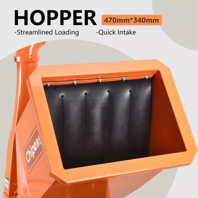 Chipease Wood Chipper Shredder Mulcher 15 HP Petrol Electric Start 3