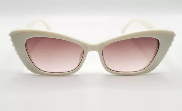 Chanel CH 5481 1255/S9 Sunglasses Creamy White w/Glass Pearls Gold CC Logo
