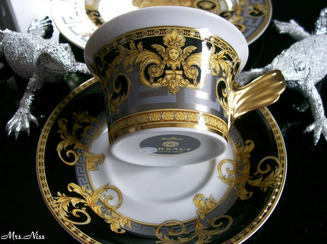 Rosenthal Versace Prestige Gala Set Teller + Tasse 25 Jahre Versace *NEU & OVP* 7