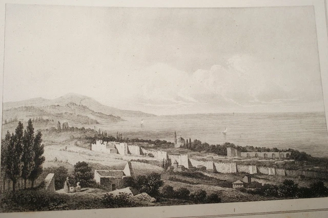 Turquie Trebizonde Mer Noire  1840 Gravure Print  T76