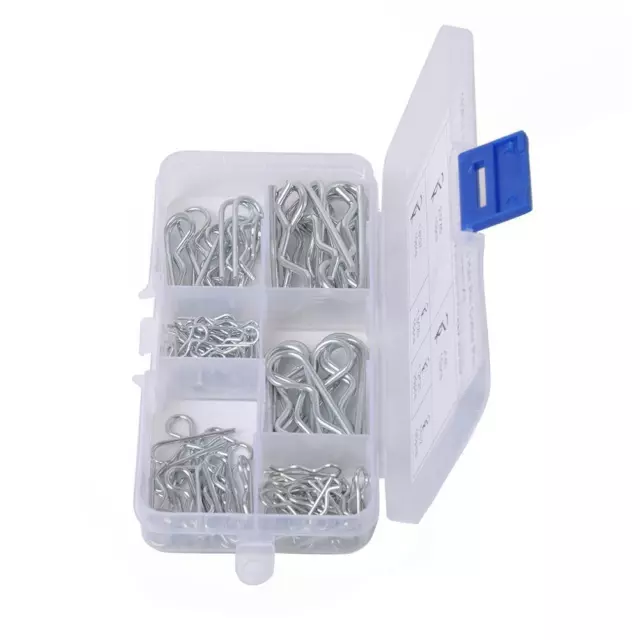 fr 100pcs Cotter Pins with Plastic Box Tractor Pin Clips Pin Clamp for Car Suppl 2