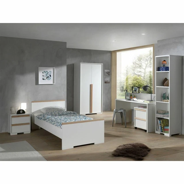 Paris Prix - Chambre Complète Enfant 6p "london Ii" Blanc