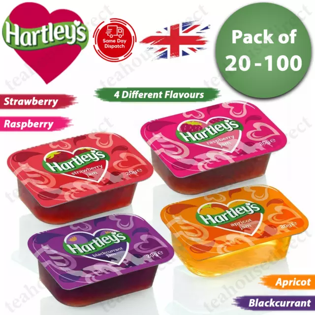 Hartleys Assorted Jam Individual Portions - 20g