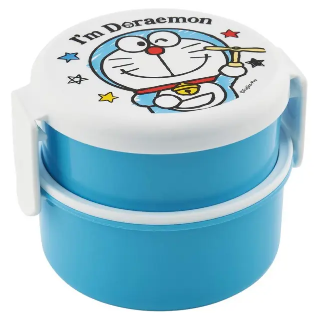 Skater Round Lunch Box 500ml with Fork Doraemon I'm Doraemon Secret Tool Japan