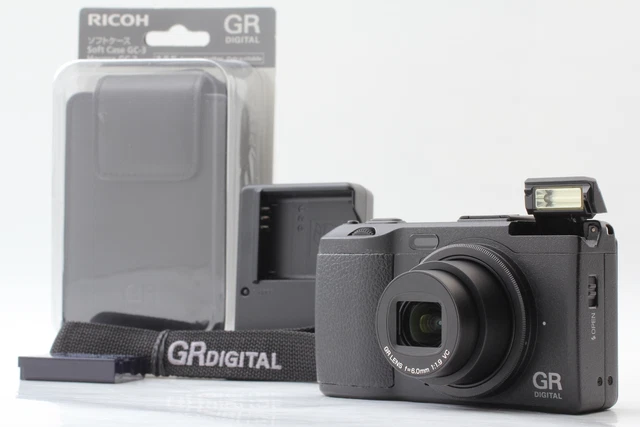【MINT w/ Case】Ricoh GR Digital IV 10.4MP Black Digital Camera From JAPAN