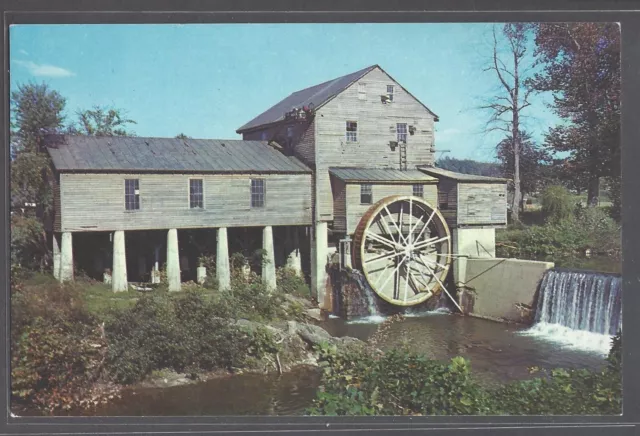 THE PIGEON RIVER WATER MILL Postcard near Great Smoky Mountains National Park