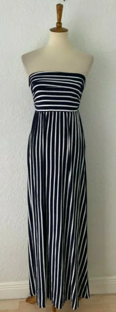 Culture Phit Womens Maxi Dress White and Navy Stripe Size XS