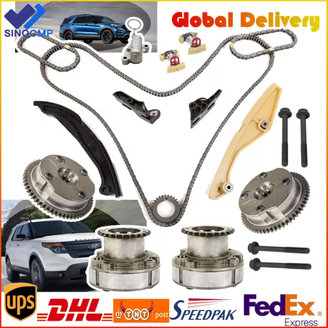 Timing Chain Kit Cam Phaser VVT Fits Ford Lincoln Taurus Transit Explorer F-150