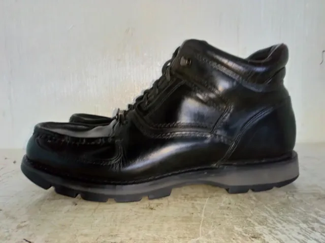ROCKPORT XCS HYDROSHIELD Waterproof Black Men's Leather Boots Size UK 9 ...