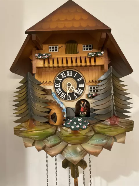 Musical With Dancers Chalet Cuckoo Clock See Video