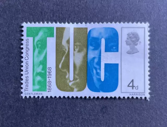 GB QE II, 1968, SG767, 4d TUC, Fine Mint, MM. Fault 'U' shift to Right