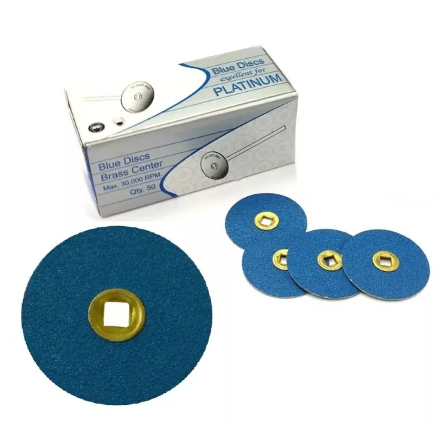 Blue Zirconia Discs sanding Platinum Gold Coarse 7/8" Metal Center Snap On 50pc