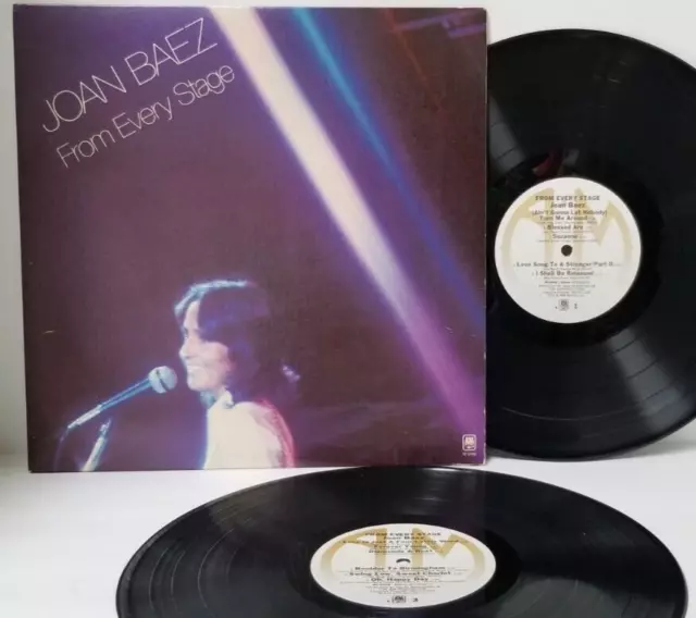 JOAN BAEZ From Every Stage 2XLP A&M Gatefold SP 6506 - Play Tested EX  *R8