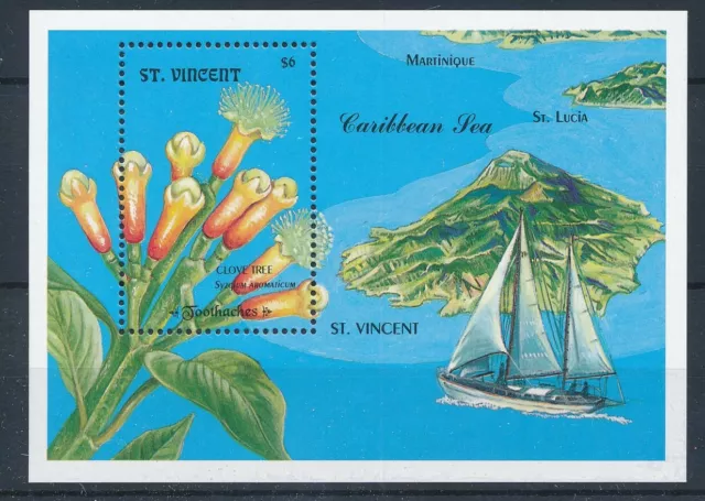 [MP11007] St.Vincent 1992 Flowers good sheet Very Fine MNH